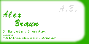 alex braun business card